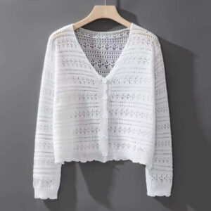Korean Ice Silk Knitted Cardigan