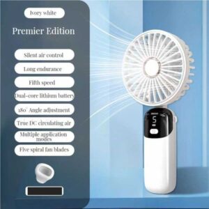 S5 handheld cooling fan with 5 speed control