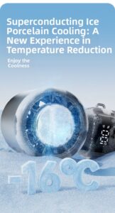 s17 ice cooling mini fan – 100 speed rechargeable handheld portable fan with digital display