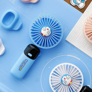doraemon cartoon usb fan – mini portable folding handheld rechargeable fan