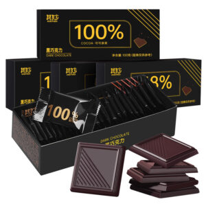 100% cocoa dark chocolate