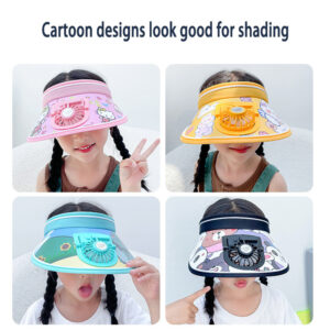 fan hat with built in cooling fan for children
